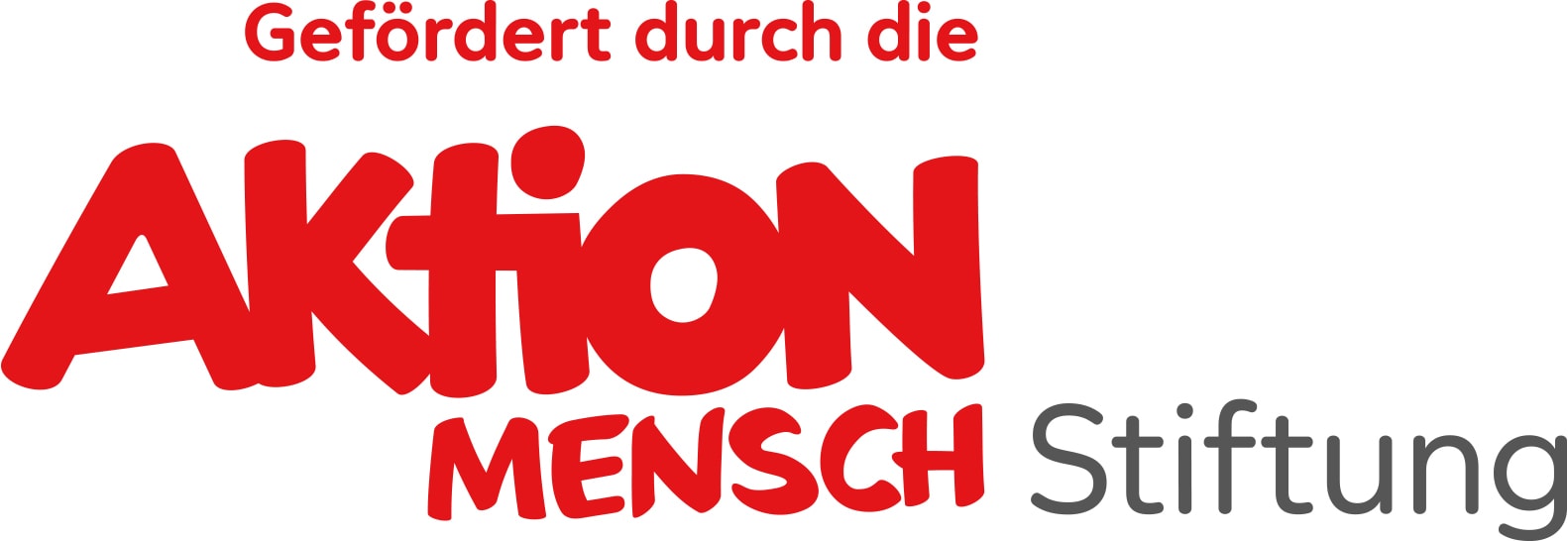 Logo Aktion Mensch Stiftung Baum mit bunter Wolle umgarnt